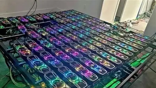 An overview of a large Bitcoin mining farm