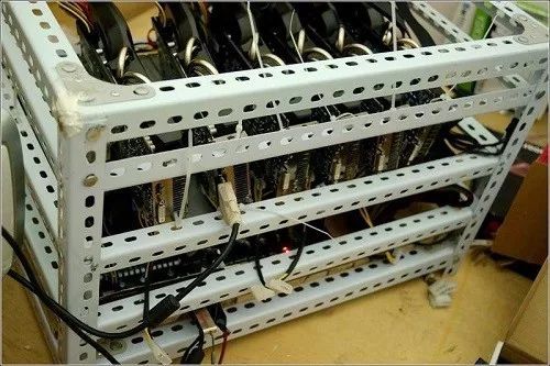 Close-up of a well-maintained mining rig equipped for optimal performance